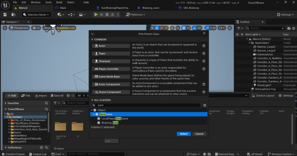 creating save game blueprint
