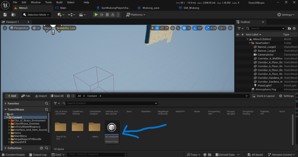 updating the variables in save game bp