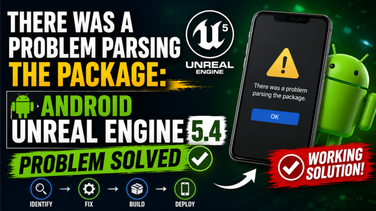 There was a problem parsing the package: Android Unreal Engine 5.4 Problem Solved
