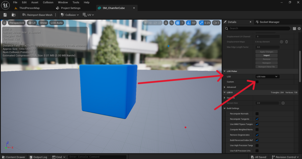 Set Up Level of Detail (LOD) on Your Meshes
