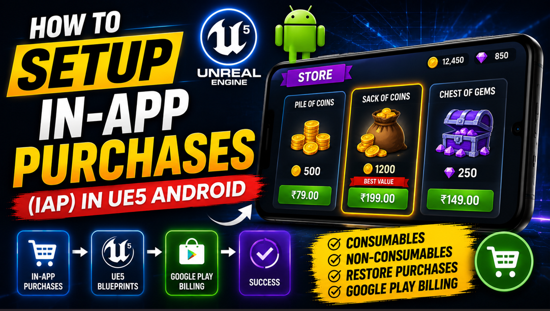 How to Setup In-App Purchases (IAP) in UE5 Android - Blueprint Guide