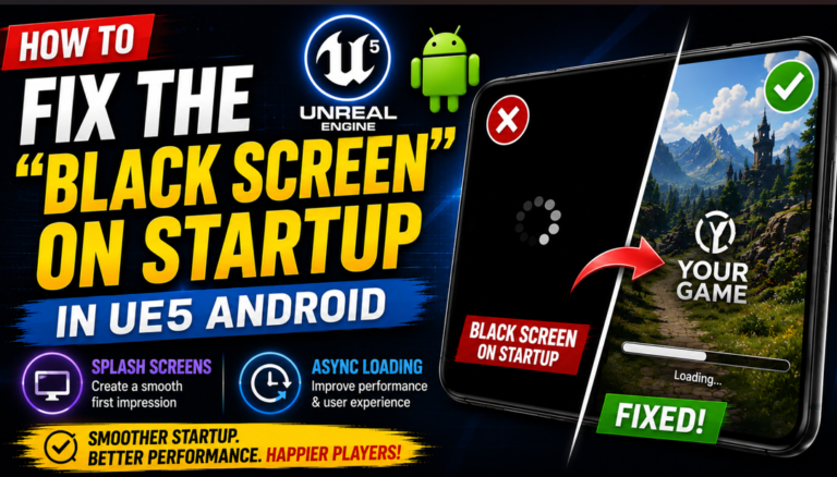 article yahi likhke do. 10:36 AM How to Fix the "Black Screen on Startup" in UE5 Android — Splash Screens & Async Loading