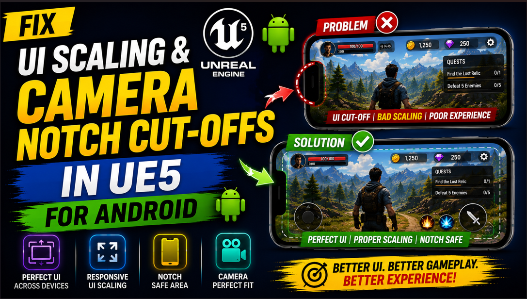Fix UI Scaling & Camera Notch Cut-offs in UE5 For Android