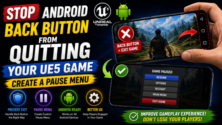 Stop Android Back Button from Quitting Your UE5 Game - Create a Pause Menu