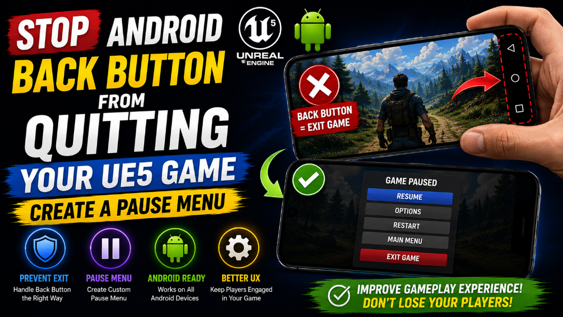 Stop Android Back Button from Quitting Your UE5 Game - Create a Pause Menu