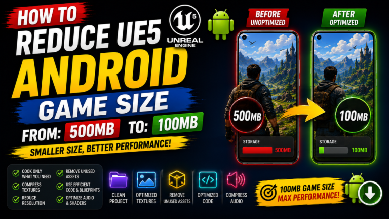 How to Reduce UE5 Android Game Size From: 500MB to 100MB