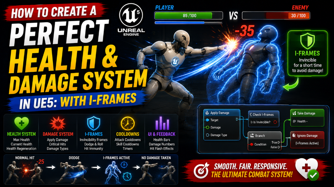 How to Create a Perfect Health & Damage System in UE5: With I-Frames