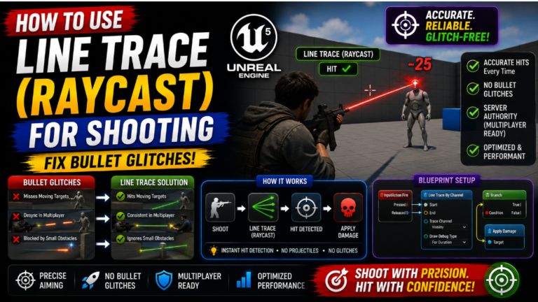 How to Use Line Trace (Raycast) for Shooting in UE5: Fix Bullet Glitches