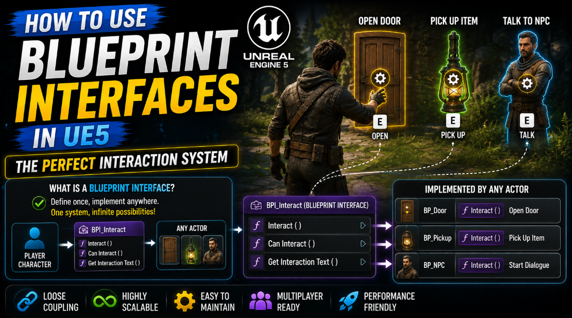 How to Use Blueprint Interfaces in UE5: The Perfect Interaction System