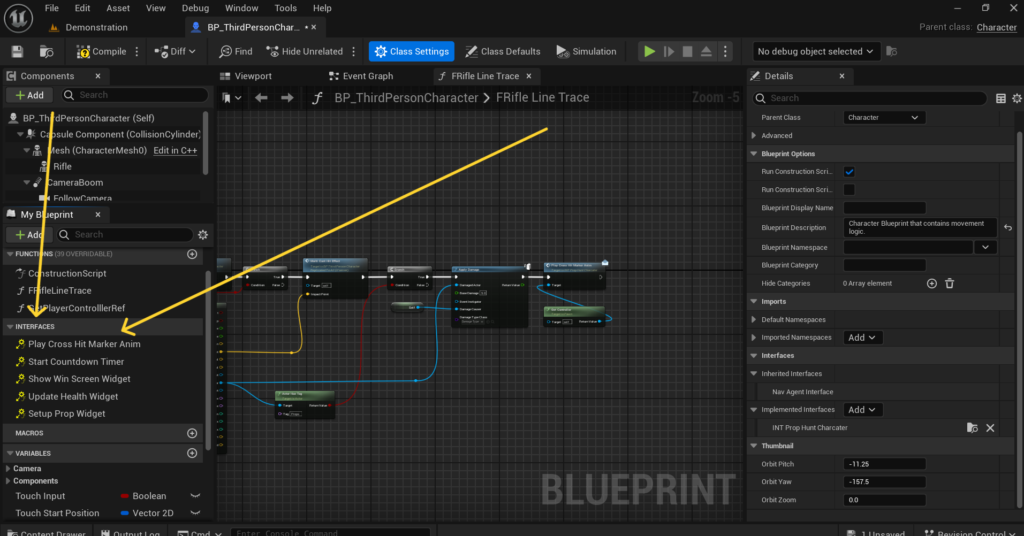 Implement the Interface on Your Door Blueprint