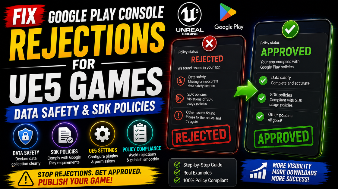 Fix Google Play Console Rejections for UE5 Games: Data Safety & SDK Policies