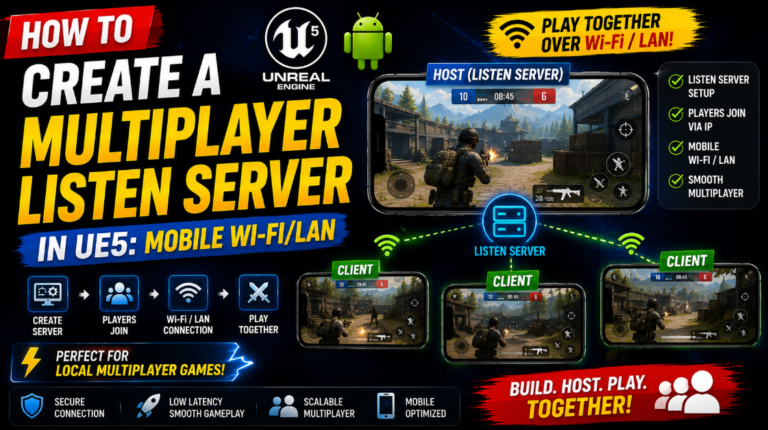 How to Create a Multiplayer Listen Server in UE5: Mobile Wi-Fi/LAN