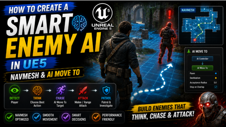How to Create a Smart Enemy AI in UE5: NavMesh & AI Move To