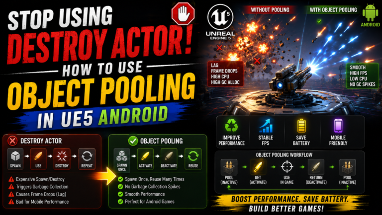 Stop Using Destroy Actor! How to Use Object Pooling in UE5 Android