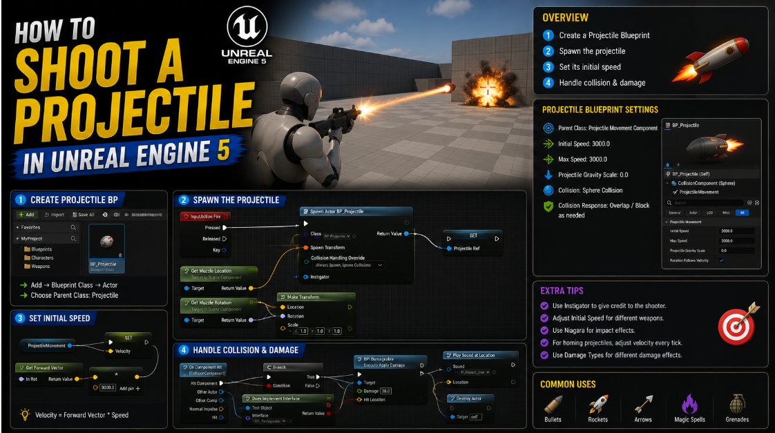 How to Shoot a Projectile in Unreal Engine 5