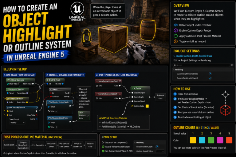 How to Create an Object Highlight or Outline System in UE5