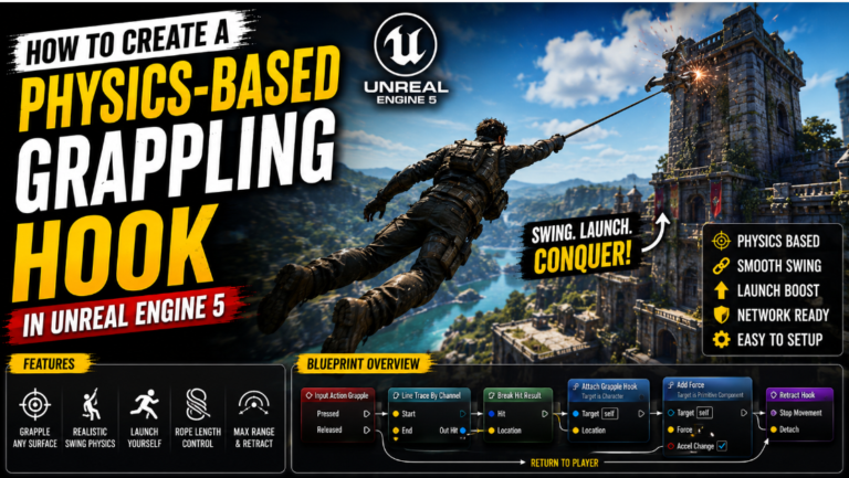 How to Create a Physics-Based Grappling Hook in UE5