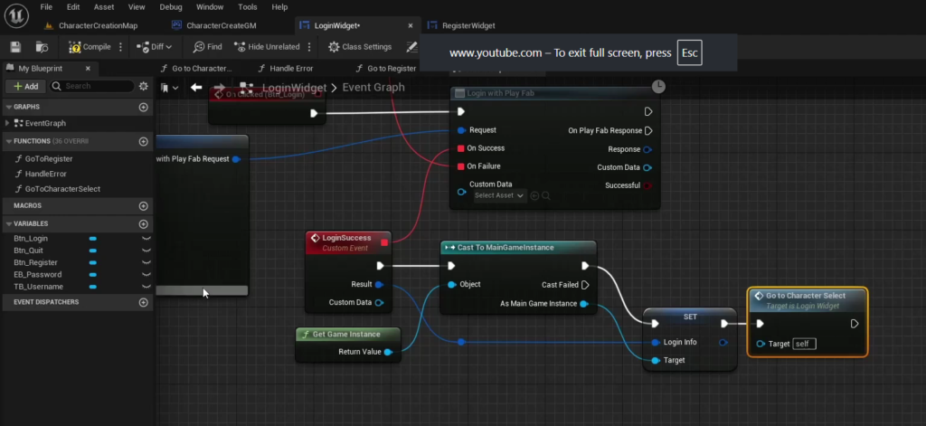 Store the Login Result in the Game Instance
