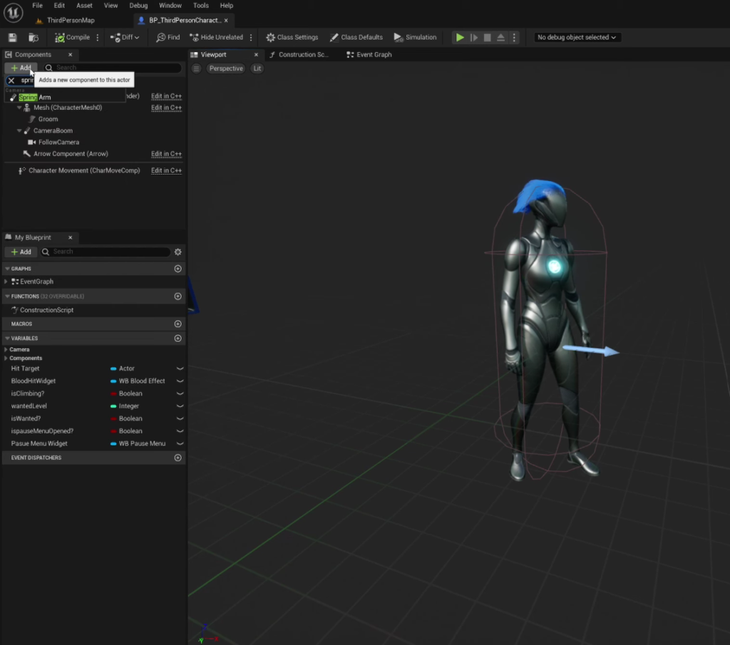 Add a Spring Arm for the Minimap Camera