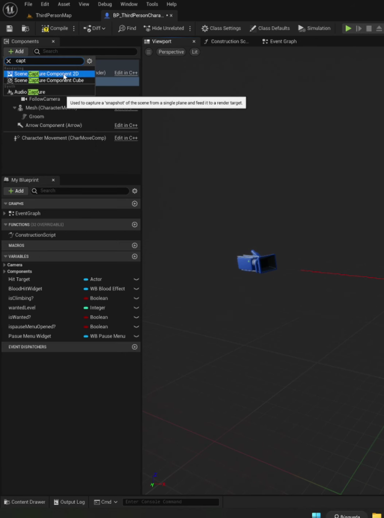 Add a Scene Capture Component