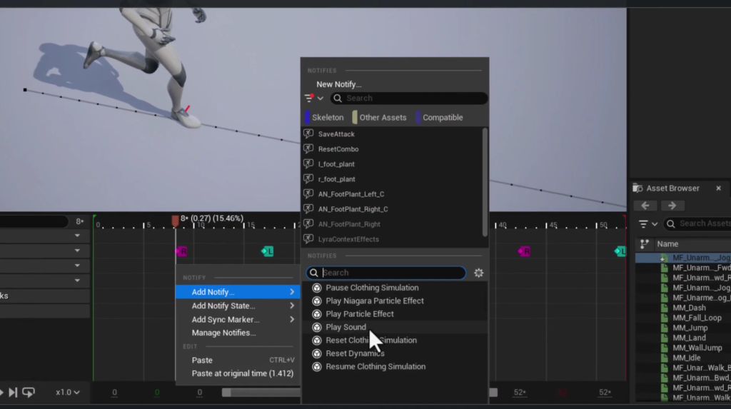 Add Footstep Notifies to Your Animation