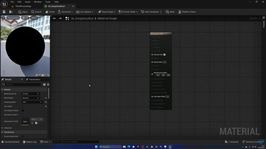 Create a New Material for the Outline