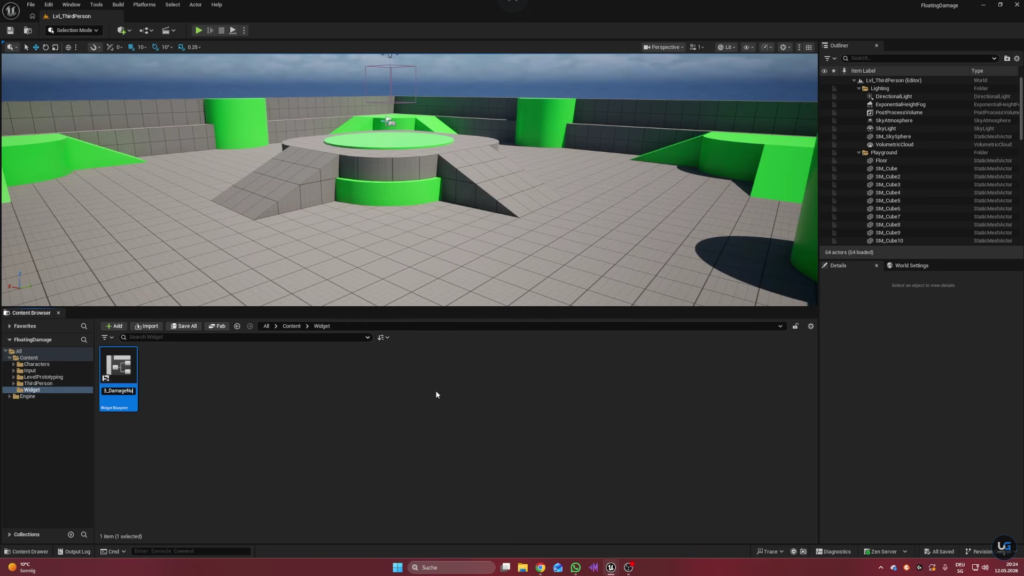 Create the Damage Number Widget