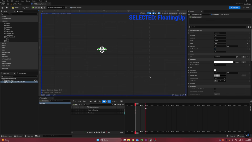 Animate the Number Floating Upward
